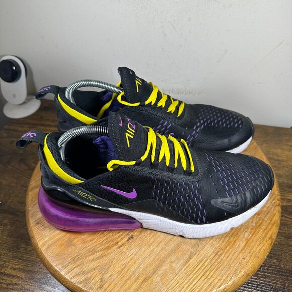 Nike Air Max 270 Black Hyper Magenta Men's Size 10 Shoe Sneakers AH8050-006